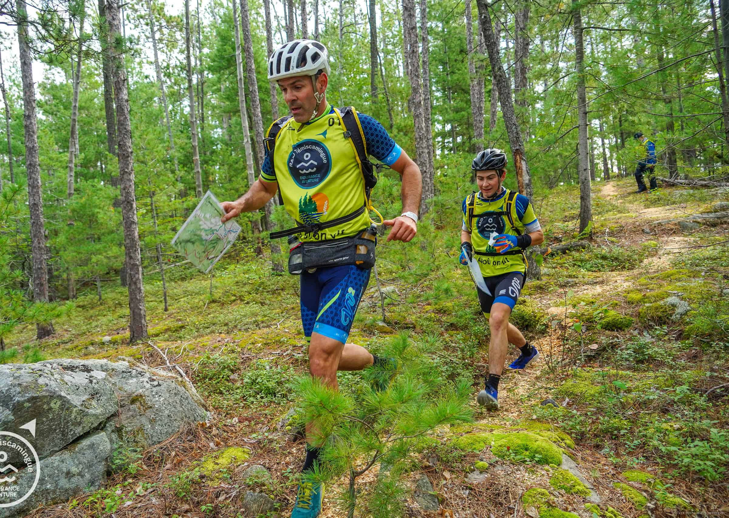 Runners in action during endurance challenge